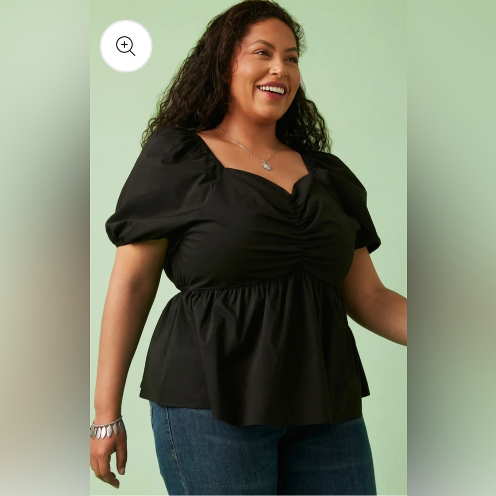 Hayden Black Sweetheart Blouse